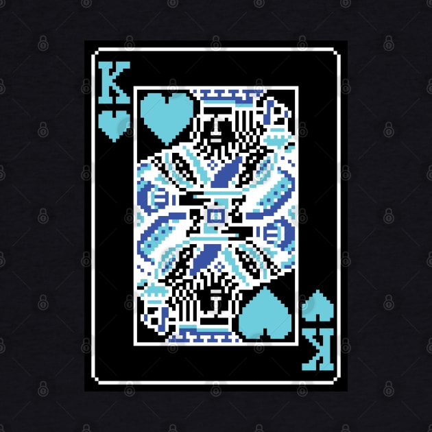 King of Hearts Pixel Art Bright Negative Mode by inotyler